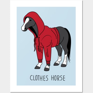 Clothes Horse Red Posters and Art